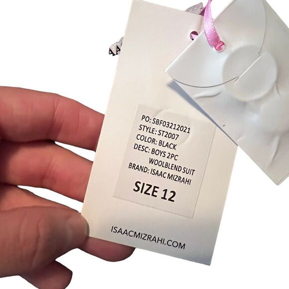 NWT! Isaac Mizrahi black wool blend boys blazer - Picture 3 of 9